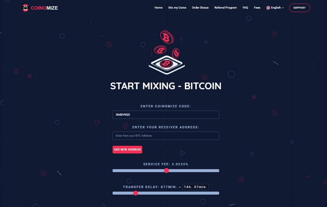Start mixing your bitcoins with coinomize.ltd